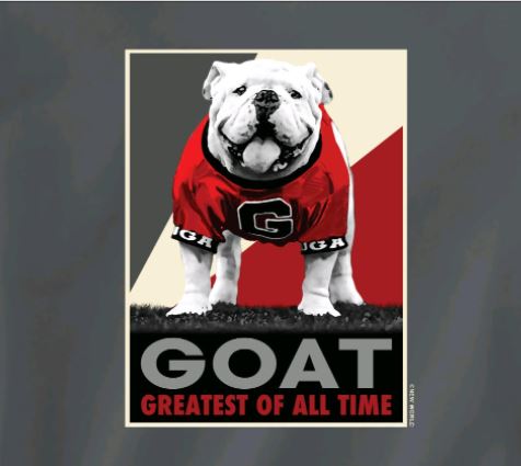 Georgia Bulldogs - GOAT Since 1956 Grey T-Shirt