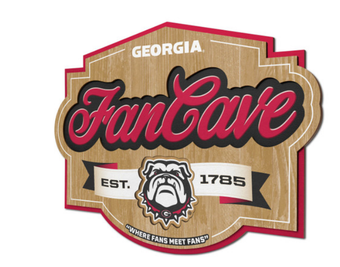 Georgia Bulldogs - Fan Cave Sign Wall Frame