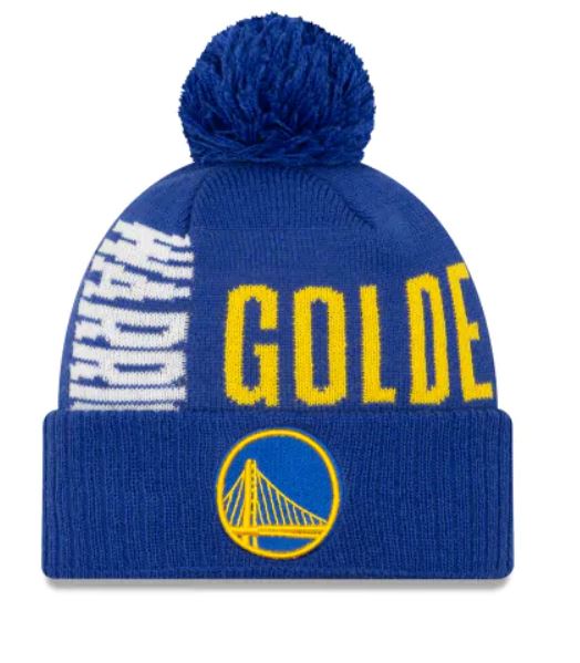 Golden State Warriors NBA Authentic Tip Off Series Pom Knit