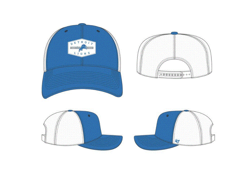 Detroit Lions - Blue Raz Convoy Trucker Hat, 47 Brand