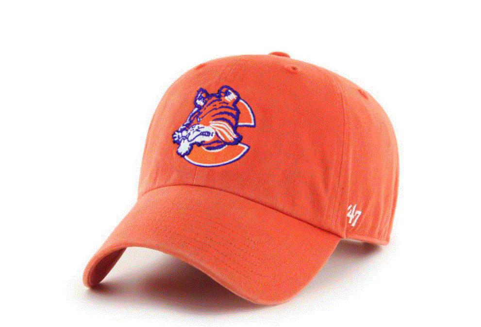 Clemson Tigers - Vin Orange Clean Up with No Loop Label Hat, 47 Brand