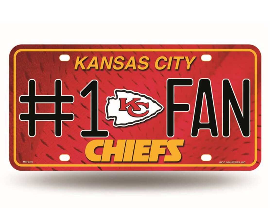 Kansas City Chiefs - Primary Logo Metal License Plate Tag