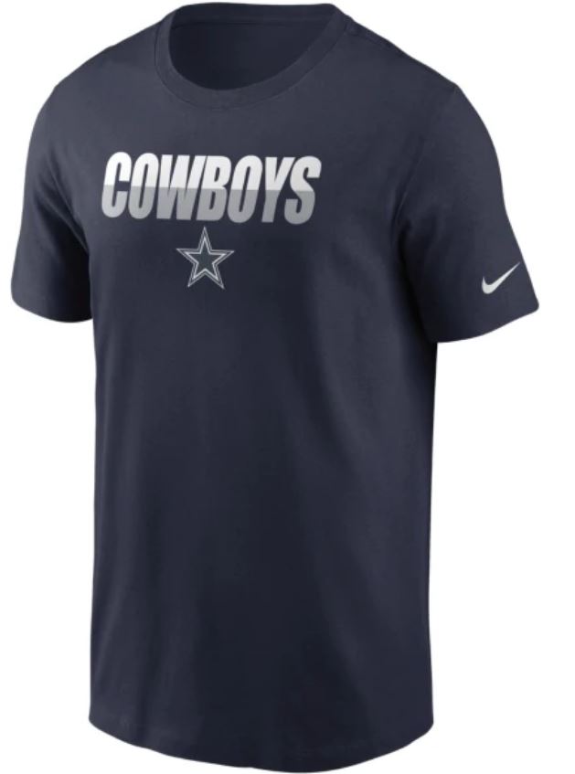 Dallas Cowboys - Nike Mens Split Team Name Essential Short Sleeve T-Shirt