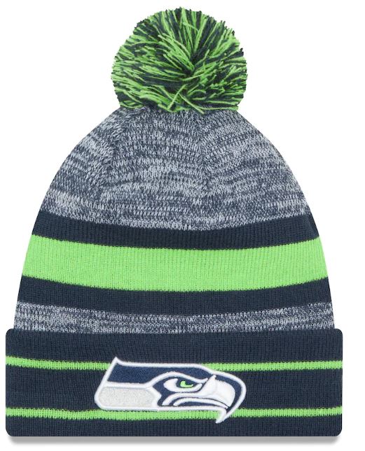 Seattle Seahawks - Team Logo Cuffed Knit Beanie, New Era