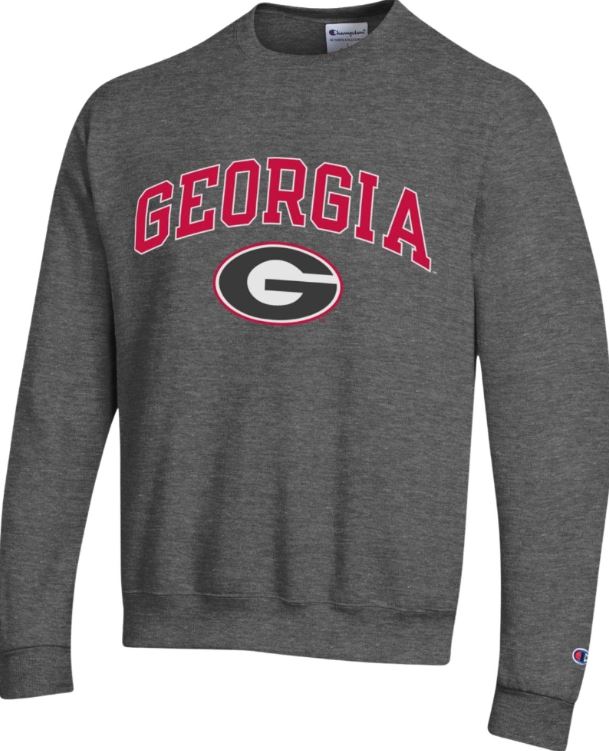 University of Georgia - G Logo Fleece Crew Granite Heather Sweater