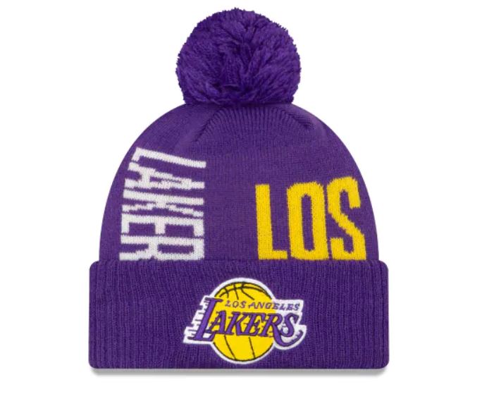 Los Angles Lakers NBA Authentic Tip Off Series Pom Knit 