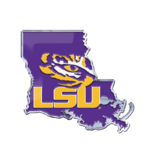 LSU Tigers - Embossed State Emblem