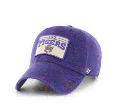 Louisiana State Tigers - LSU VIN Purple Fairmount Clean Up Hat, 47 Brand