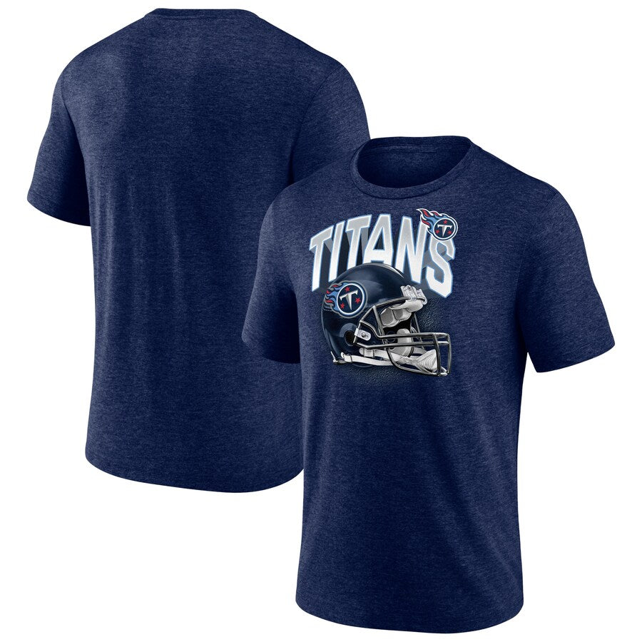 Tennessee Titans - Men's Iconic Tri-Blend End Around T-Shirt