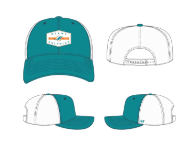 Miami Dolphins - Neptune Convoy Trucker Hat, 47 Brand