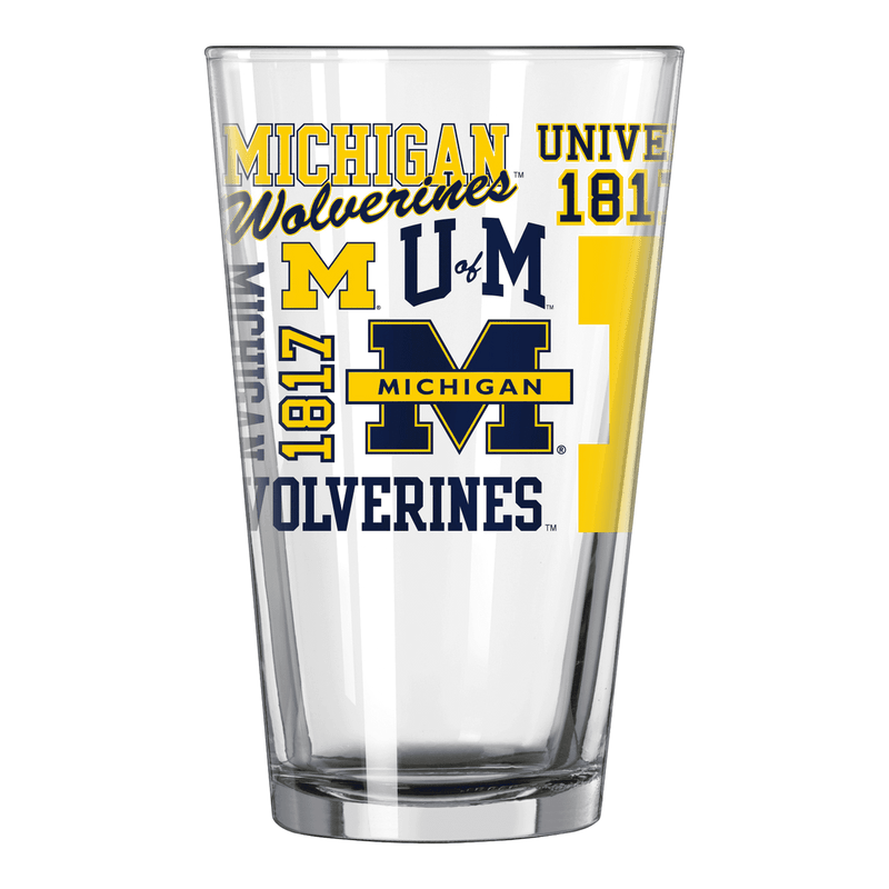 Michigan Wolverines Pint Glass