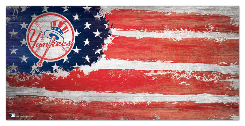 New York Yankees - Flag Wood Sign