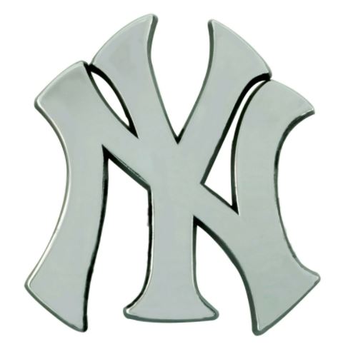 New York Yankees - Logo 3" x 3.2" Metal Auto Emblem