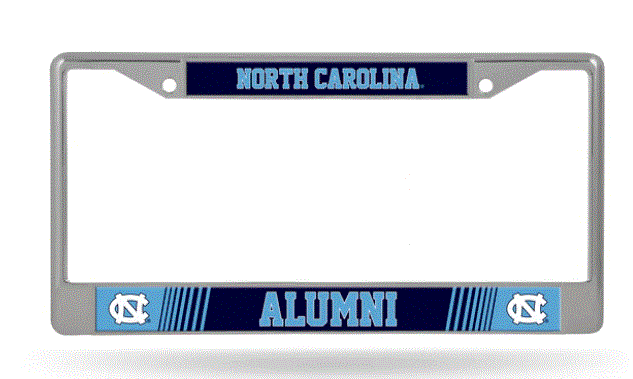 North Carolina University - Alumni Chrome License Plate Frame with Printed Insert