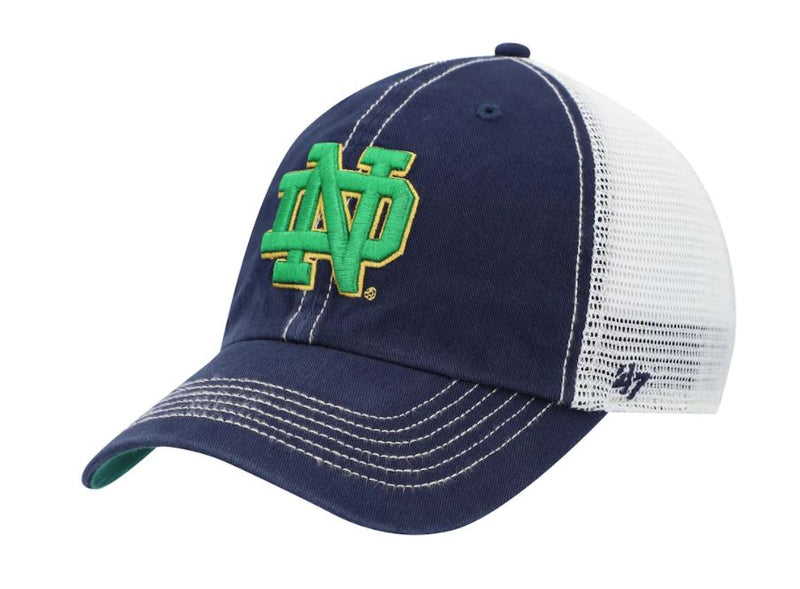 Notre Dame Fighting - Irish Trawler Snapback Navy Hat, 47 Brand
