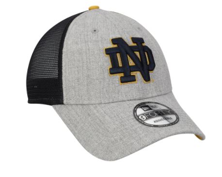 Notre Dame Fighting Irish Turn 9FORTY Heathered Gray/Navy Adjustable Snapback Hat