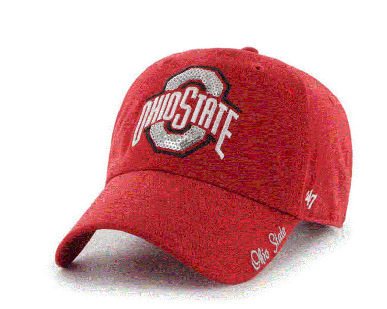 Ohio State Buckeyes - Red Sparkle Team Color Clean Up Hat, 47 Brand