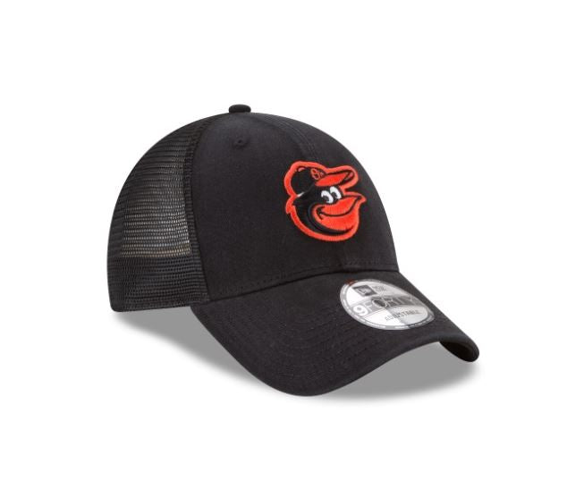 Baltimore Orioles - 9Forty Black Trucker Hat, New Era