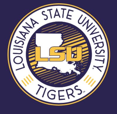 LSU Tigers - School Disc State Purple T-Shirt
