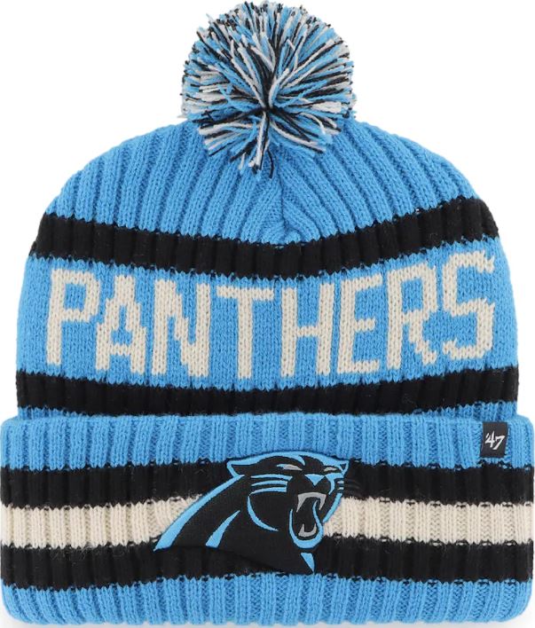 Carolina Panthers Glacier Blue Bering 47 Cuff Knit Beanie Hat 