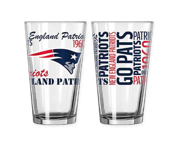 New England Patriots Pint Glass