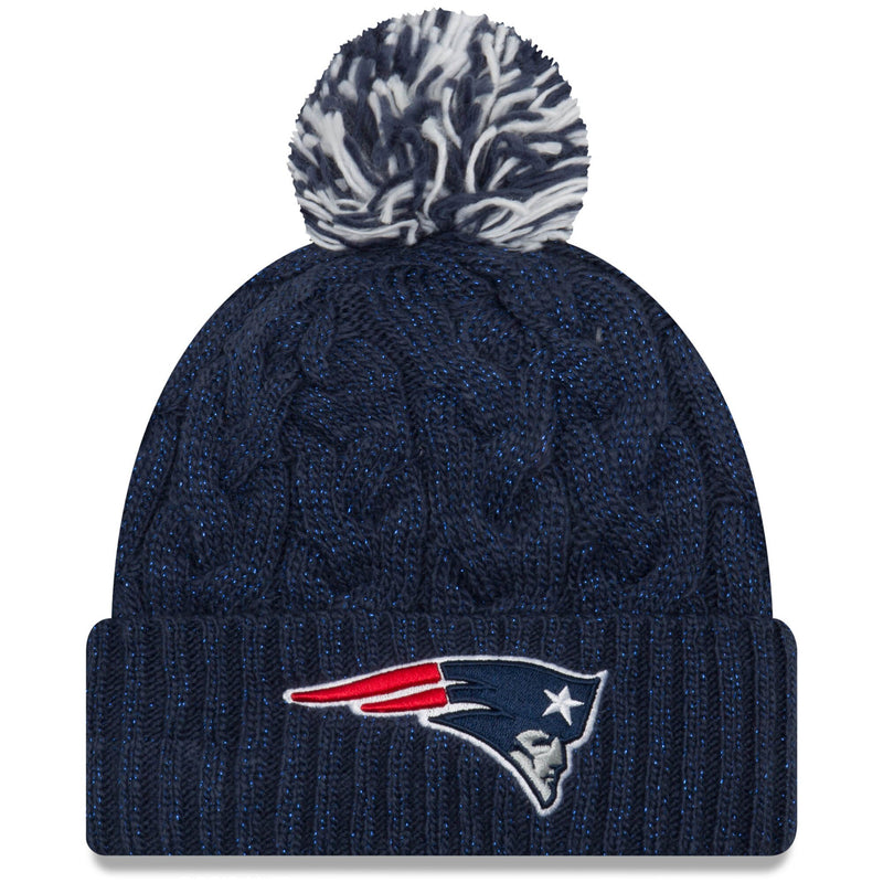 New England Patriots  Navy Cozy Cable Cuffed Knit Hat