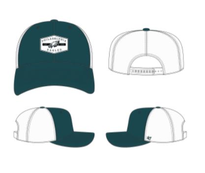Philadelphia Eagles - Pacific Green Convoy Trucker Hat, 47 Brand