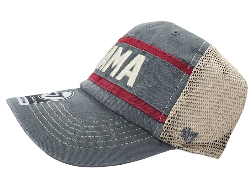 Alabama Crimson Tide - Charcoal Juncture Clean Up Hat, 47 Brand