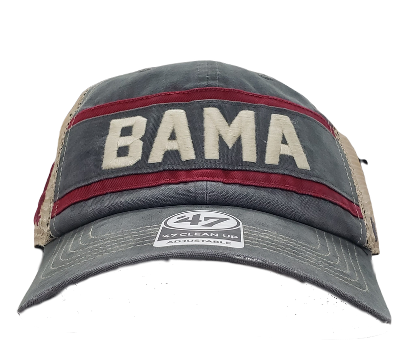 Alabama Crimson Tide - Charcoal Juncture Clean Up Hat, 47 Brand