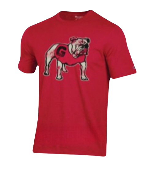 Georgia Bulldogs - Dog wearing Logo Red T-Shirt
