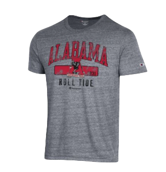 Alabama Crimson Tide - Alabama Roll Tide Mascot Dark Grey T-Shirt