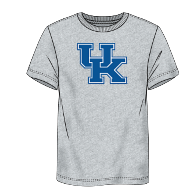 Kentucky Wildcats - Evergreen Cotton Primary Logo Steel Heath T-Shirt