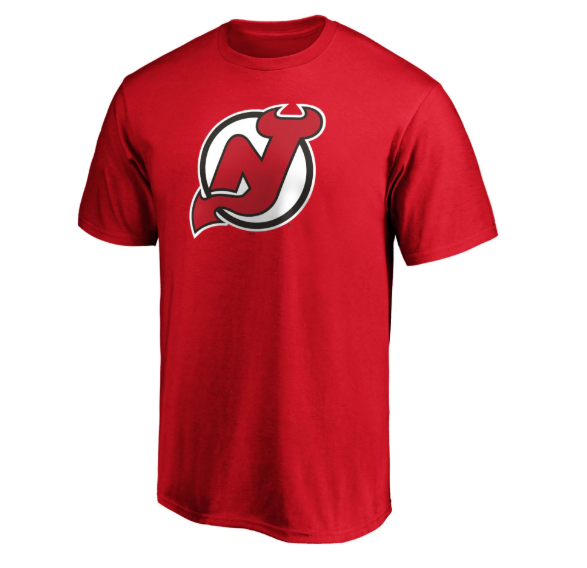 New Jersey Devils Primary Logo Red T-Shirt