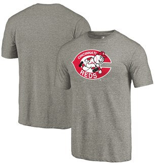Cincinnati Reds Cooperstown Slate Grey Throwback Club T-Shirt Men's