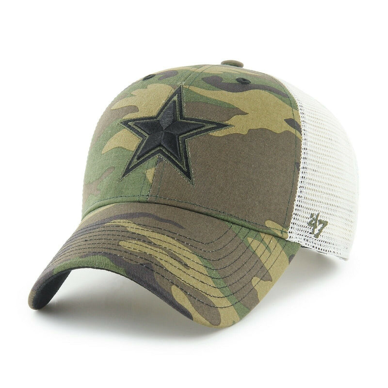 Dallas Cowboys - MVP Branson Strap Camo Trucker Mesh Hat, 47 Brand