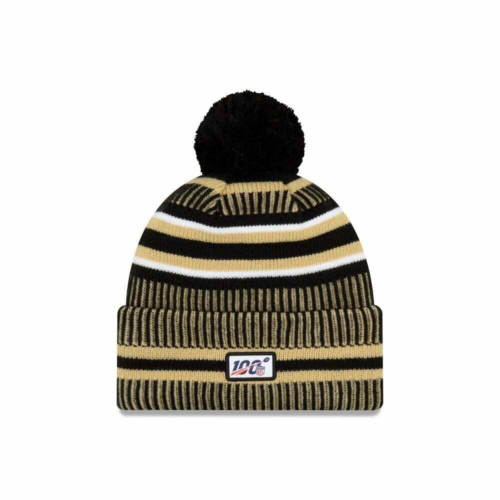 New Orleans Saints - NFL Home Sideline Sport Black / Gold Knit Beanie, New Era