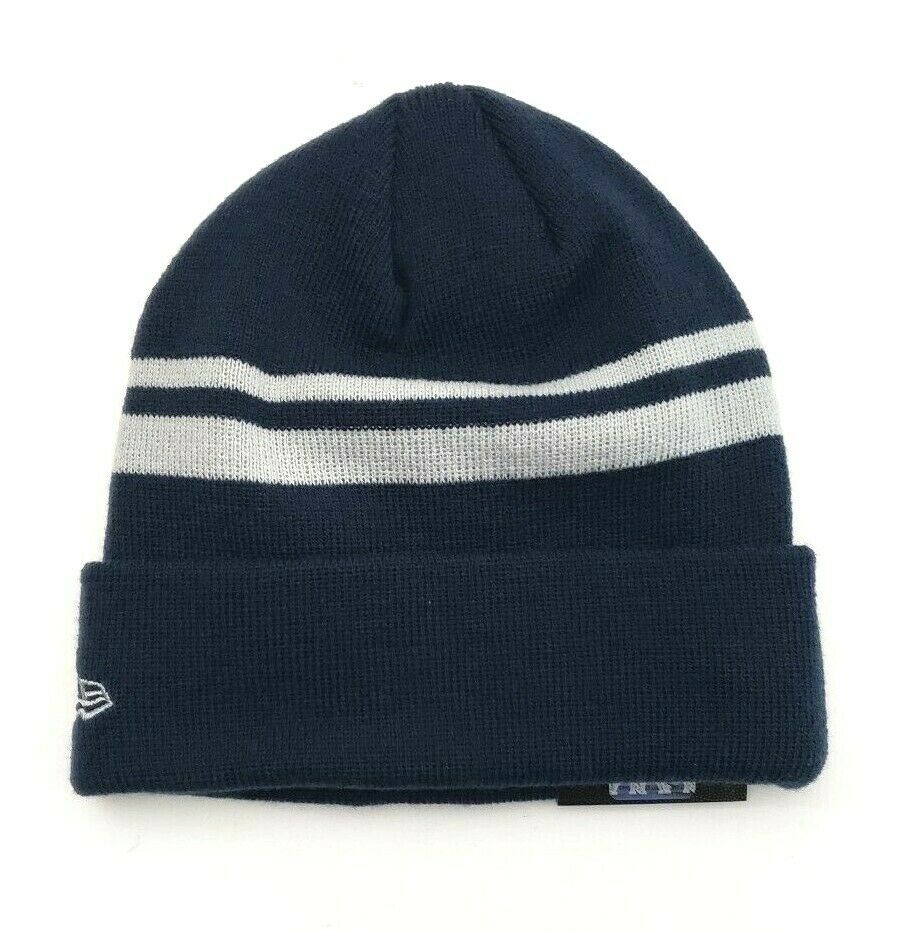 Dallas Cowboys - Stripe Stock Cuff Knit Beanie Skull Cap OSFM, Navy / Gray