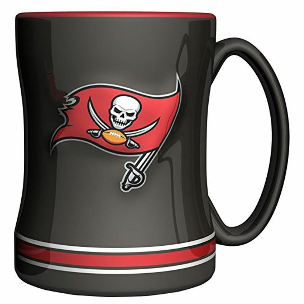 Tampa Bay Buccaneers - Team Color Sculpted 14oz Relief Mug