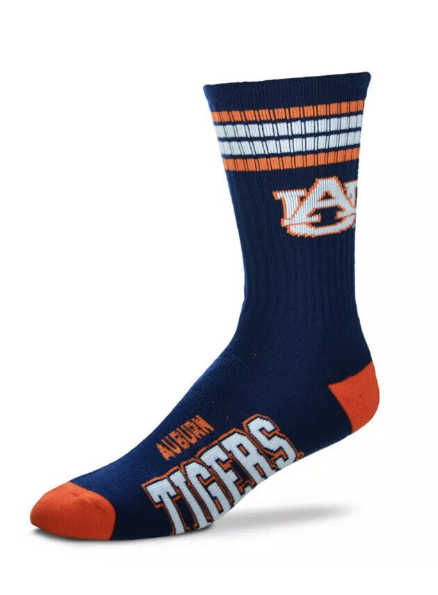 Auburn Tigers - 4 Stripe Deuce Crew Socks