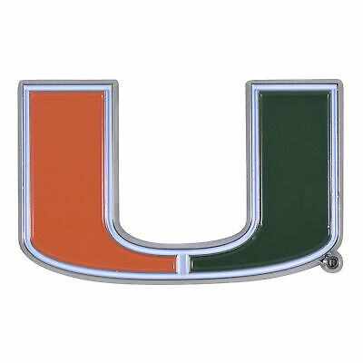 Miami Hurricanes - Logo 3" x 3.2" Metal Auto Emblem