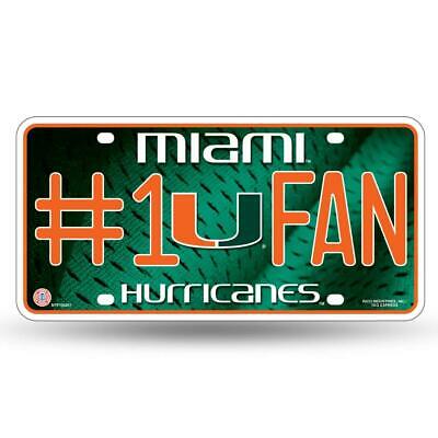 Miami Hurricanes - #1 Fan License Plate