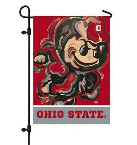 Ohio State Buckeyes - Justin Patten Mascot Double-Sided Garden Flag