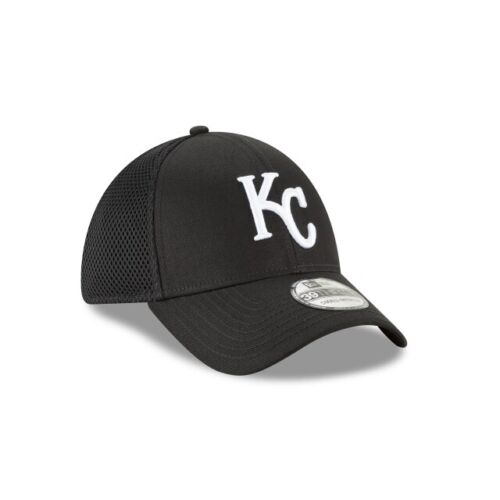 Kansas City Royals - Black White Neo 39Thirty Flex Hat, New Era