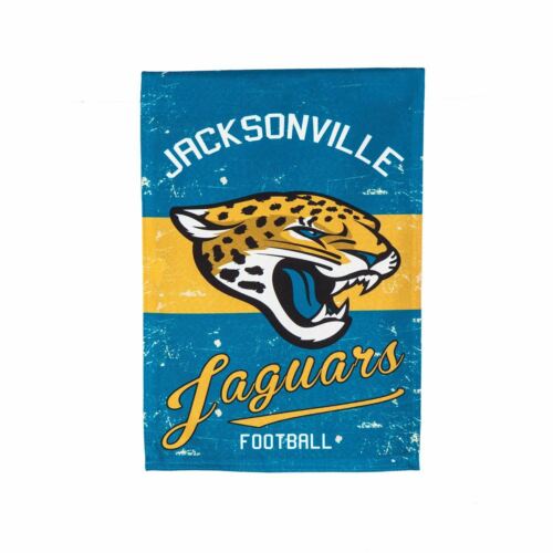 Jacksonville Jaguars - Vintage Linen 18'' x 12.5'' Garden Flag