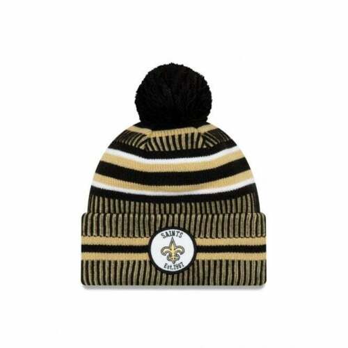 New Orleans Saints - NFL Home Sideline Sport Black / Gold Knit Beanie, New Era