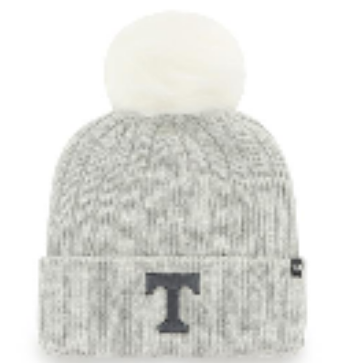 Tennessee Volunteers - Gray Koda Cuff Knit Women's Beanie with Pom, 47 Brand