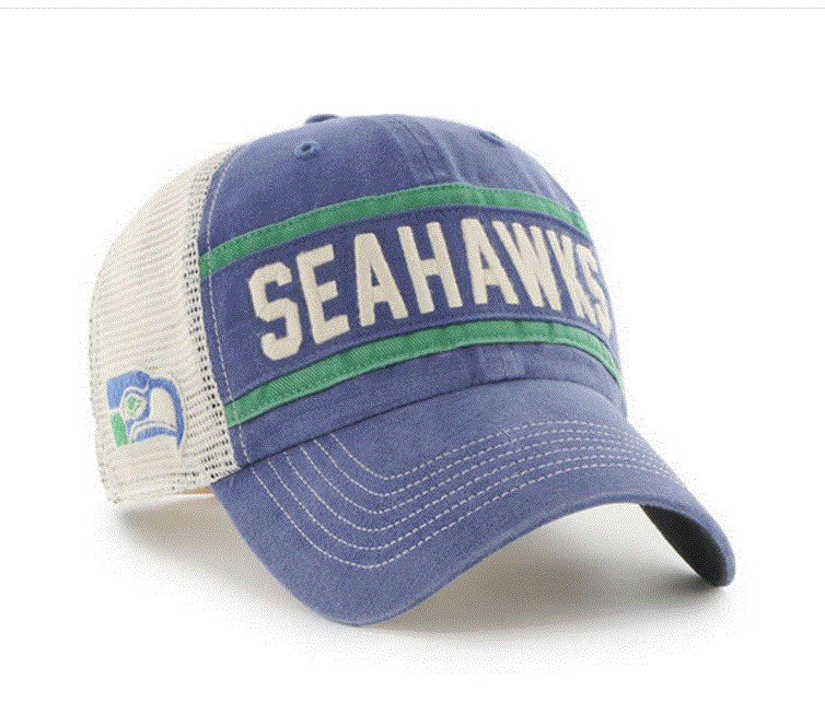 Seattle Seahawks - Legacy Vintage Royal Juncture Clean Up Hat, 47 Brand