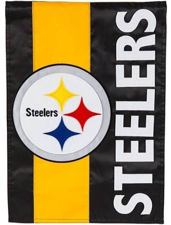 Pittsburgh Steelers Striped Garden Flag