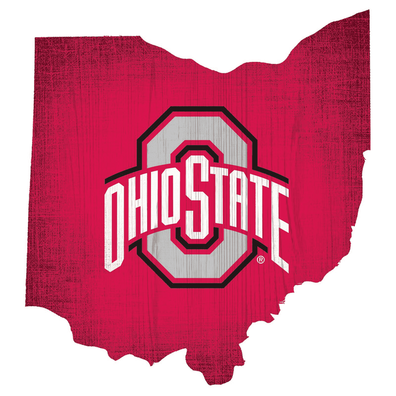 Ohio State Buckeyes State Team Color Logo Sign