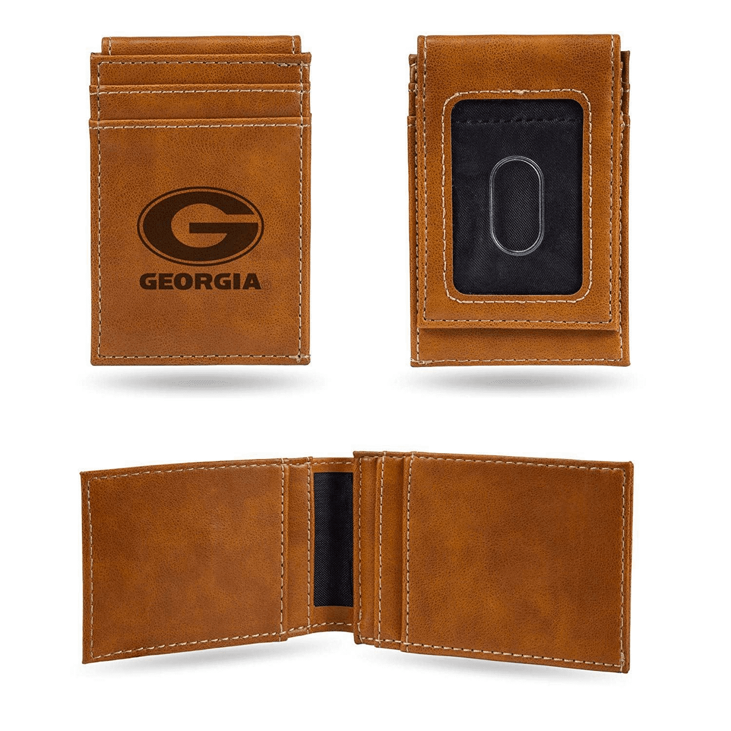 Georgia Bulldogs Laser Engraved Front Pocket Wallet